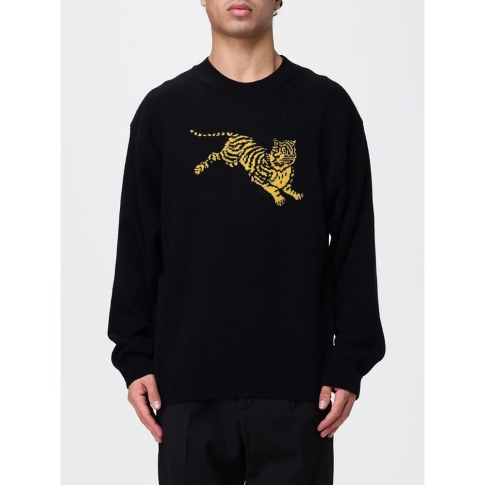 Kenzo Men Kenzo Fauna Print Cotton Crewneck Jumper With Dropped Shoulders